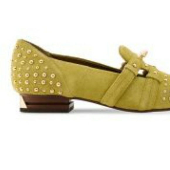 Fleur et Rosée Green Suede Leather Loafe - Picture 2 of 13